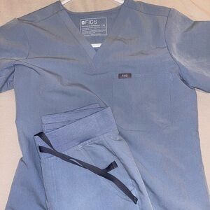 Figs Dusty Blue Scrub Set